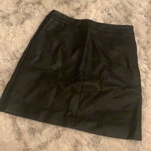 Black pleather topshop skirt